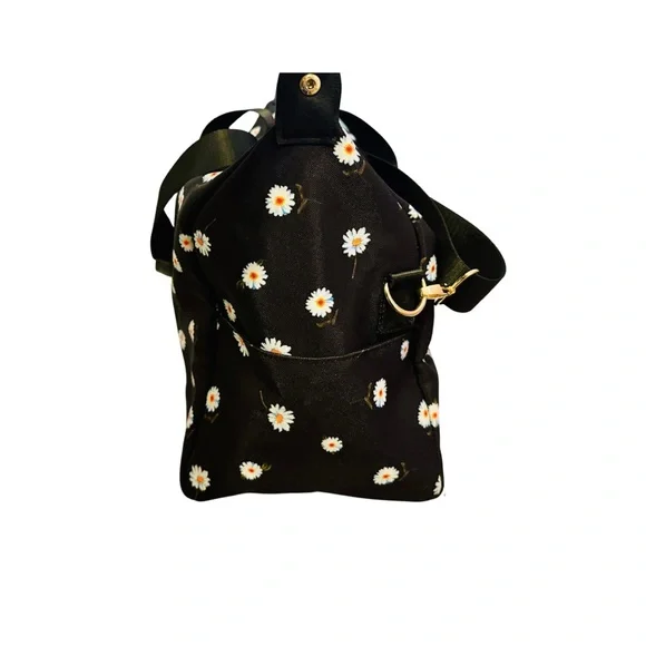 Alice + Olivia Black Daisy-Print Tote with Gold Hardware - Picture 3 of 4